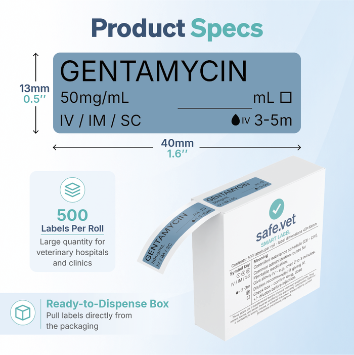 Gentamycin Syringe Labels