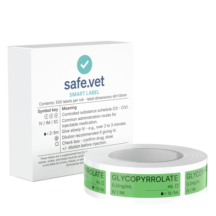 Veterinary Syringe Labels - Glycopyrrolate