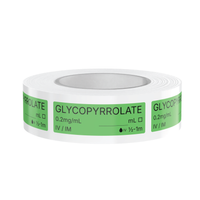 Glycopyrrolate Veterinary Syringe Labels – Color-Coded Roll of 500 | Medication Safety Labels for Vet Clinic, Hospital, ICU, Surgery & Anesthesia