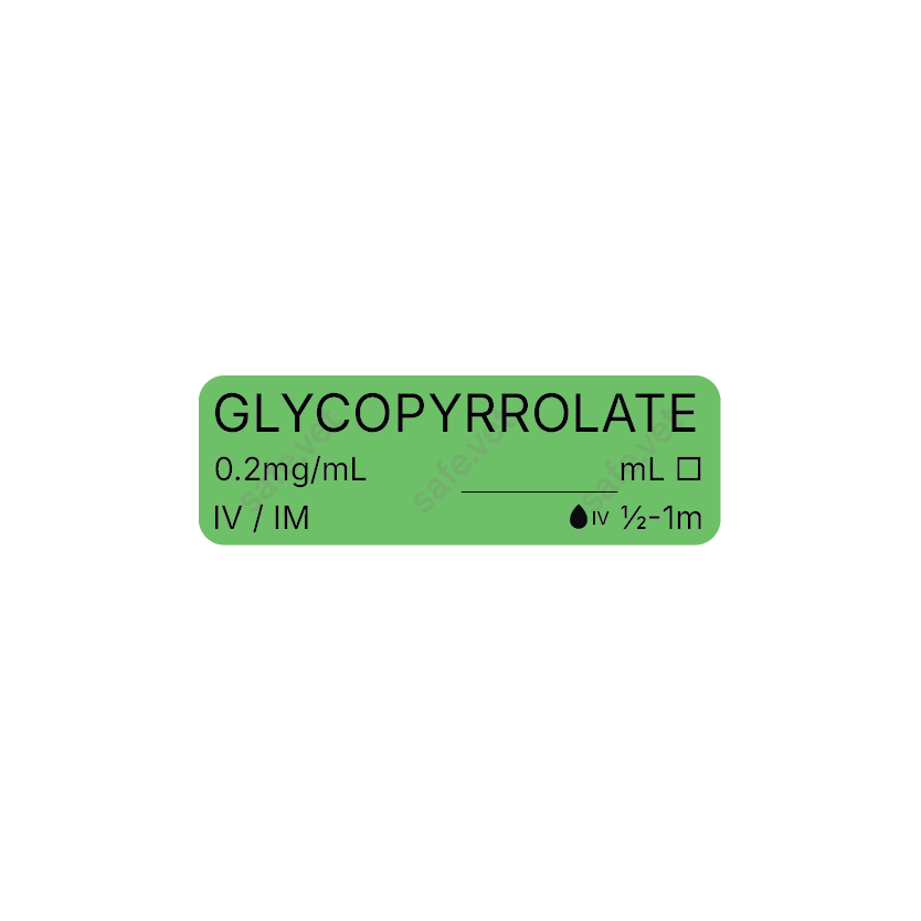 Veterinary Syringe Labels - Glycopyrrolate