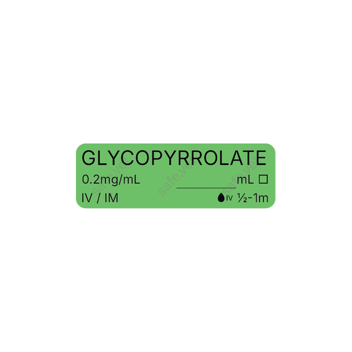 Veterinary Syringe Labels - Glycopyrrolate