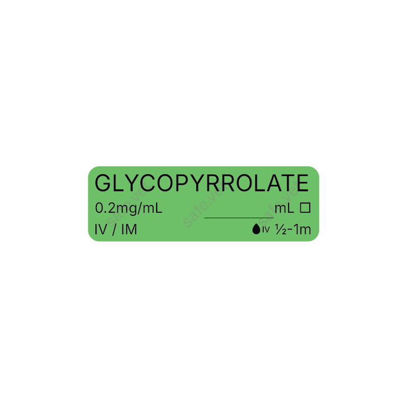 Veterinary Syringe Labels - Glycopyrrolate