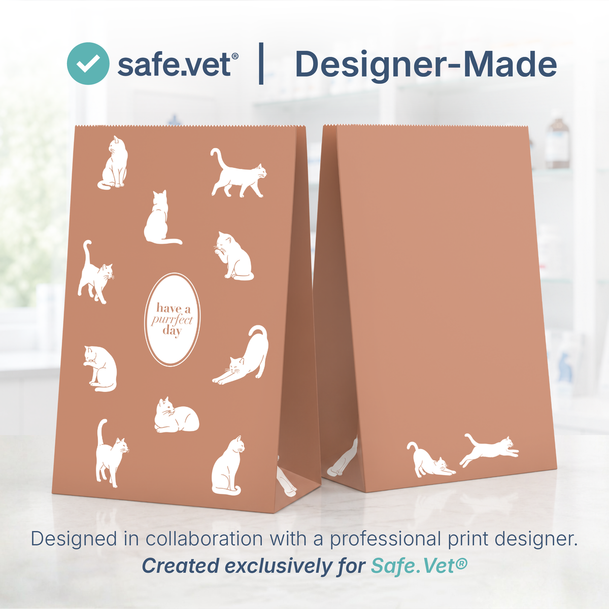 Safe.Vet "Have A Purrfect Day" veterinary pharmacy prescription bag, Large size — image 5
