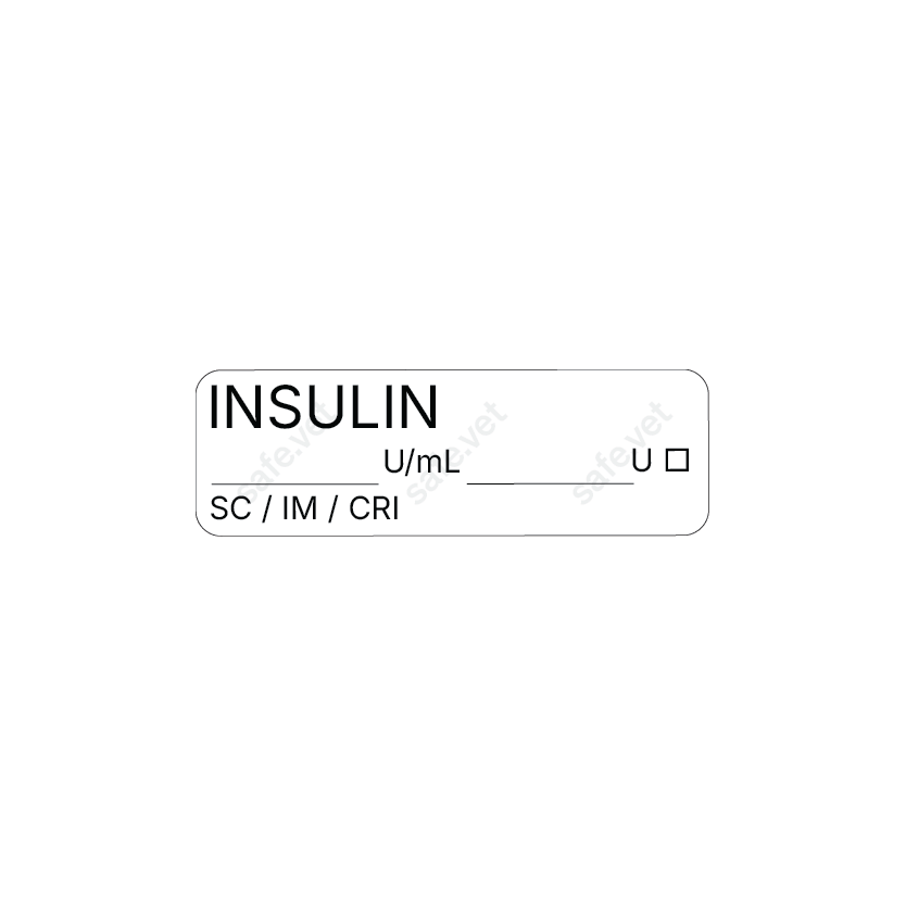 Veterinary Syringe Labels - Insulin
