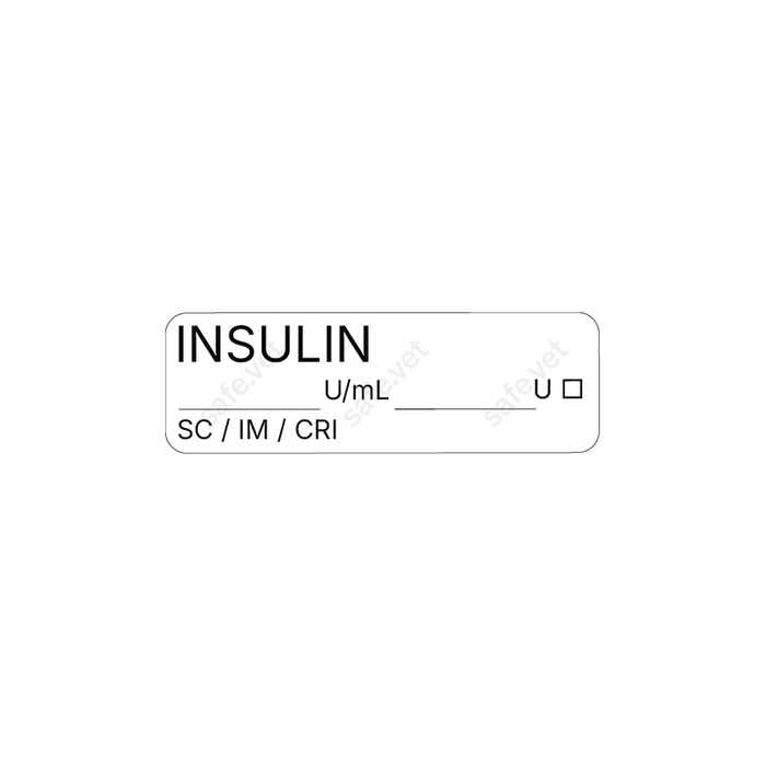 Veterinary Syringe Labels - Insulin