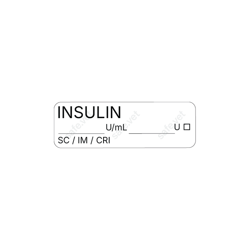 Veterinary Syringe Labels - Insulin