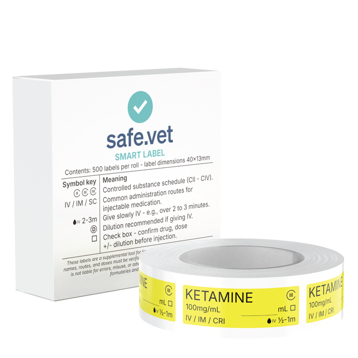 Veterinary Syringe Labels - Ketamine