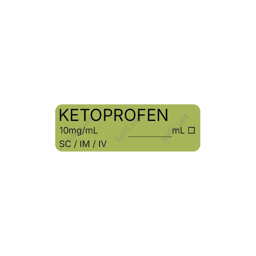 Veterinary Syringe Labels - Ketoprofen