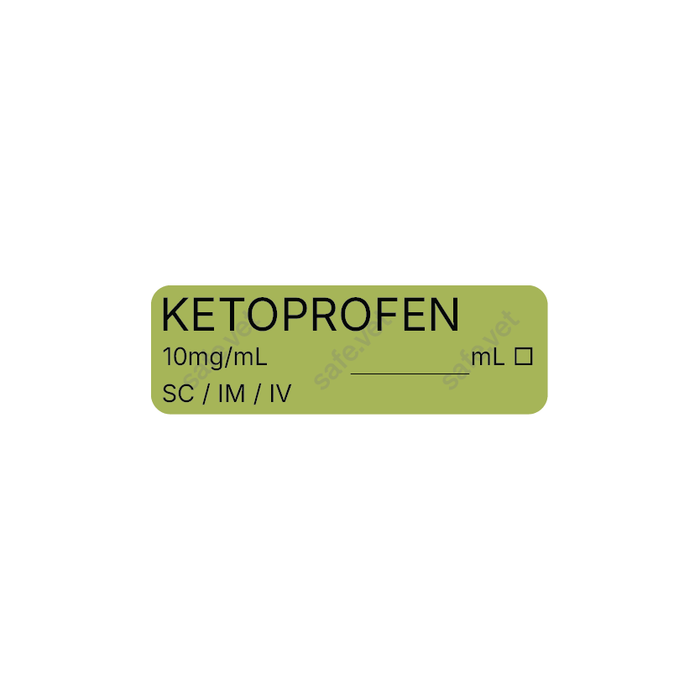 Veterinary Syringe Labels - Ketoprofen