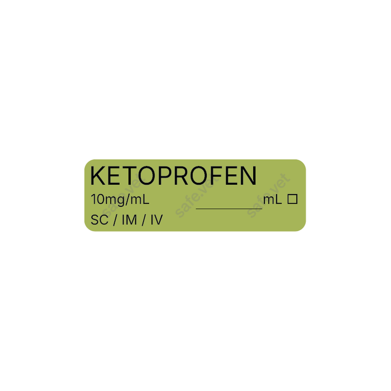 Veterinary Syringe Labels - Ketoprofen