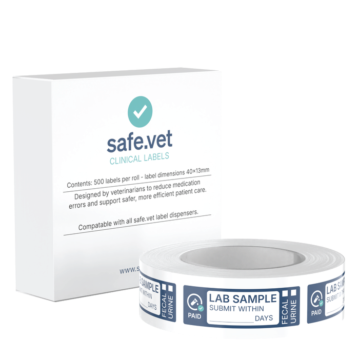 Prepaid Lab Sample Labels – Urine / Fecal Submission Stickers with Paid Status Tracking