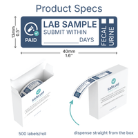 Prepaid Lab Sample Labels – Urine / Fecal Submission Stickers with Paid Status Tracking