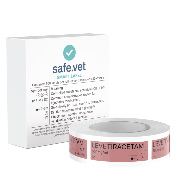 Veterinary Syringe Labels - Levetiracetam