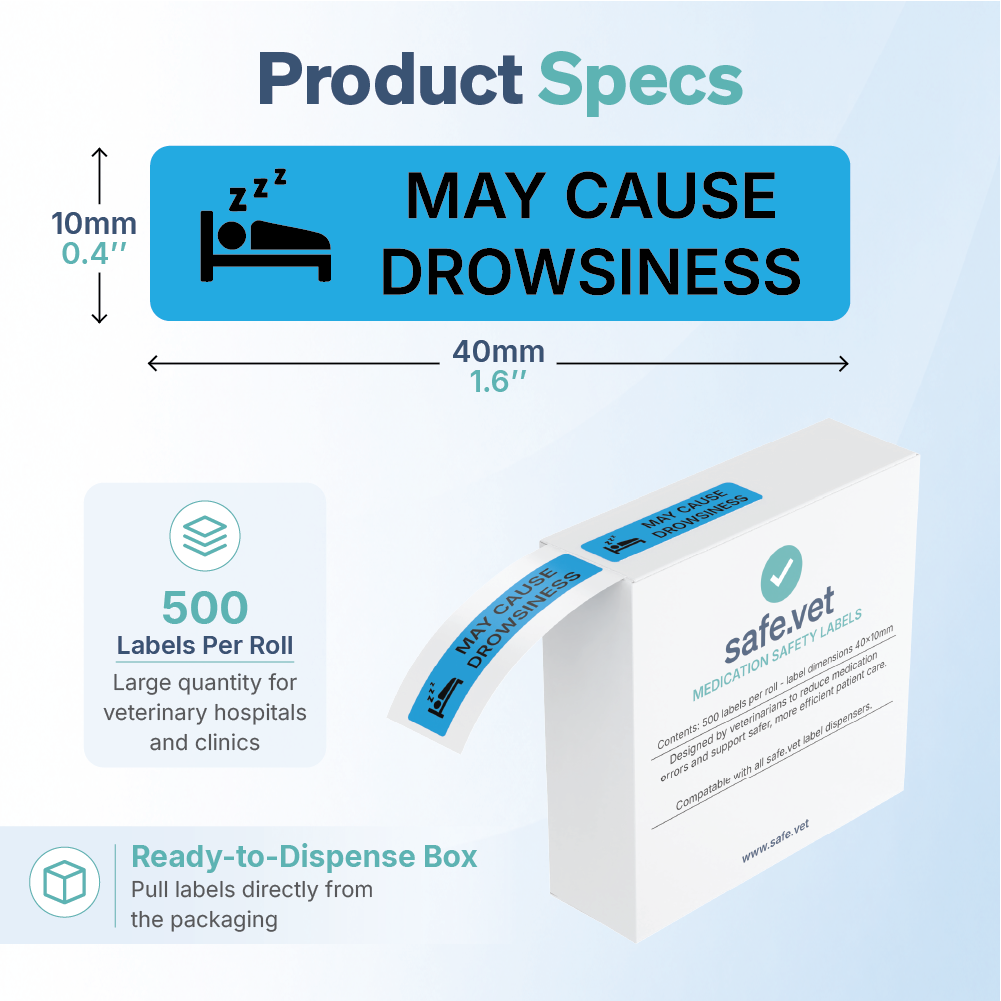 "May Cause Drowsiness" Dispensing Labels