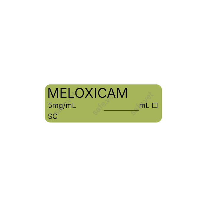 Veterinary Syringe Labels - Meloxicam (Metacam)