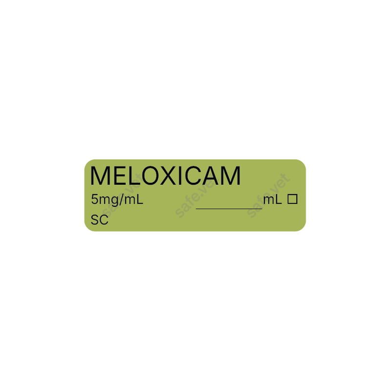 Veterinary Syringe Labels - Meloxicam (Metacam)