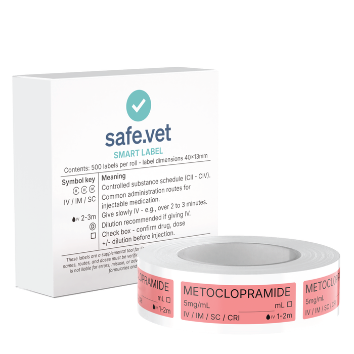 Veterinary Syringe Labels - Metoclopramide
