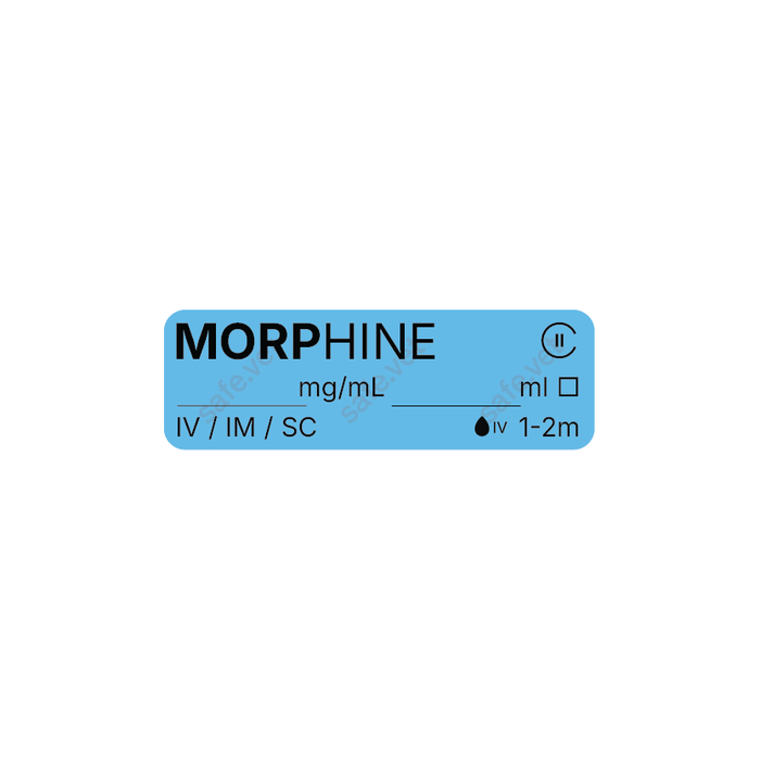 Veterinary Syringe Labels for Morphine