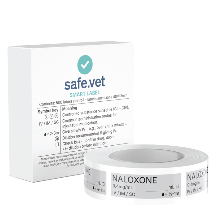 Veterinary Syringe Labels - Naloxone
