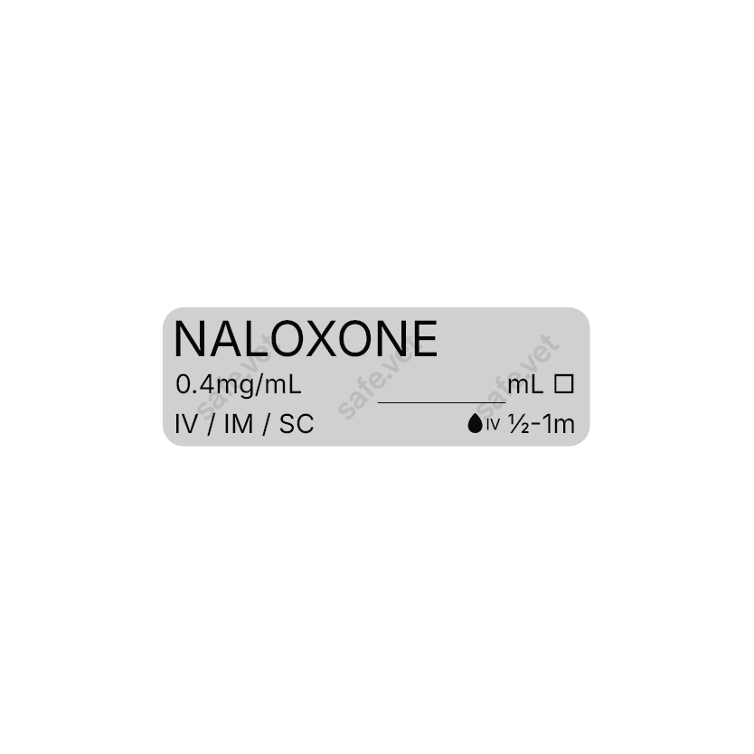 Veterinary Syringe Labels - Naloxone