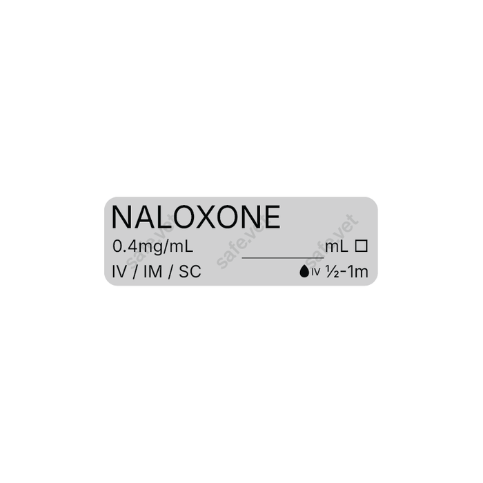 Veterinary Syringe Labels - Naloxone