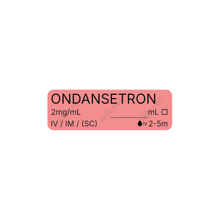 Veterinary Syringe Labels - Ondansetron