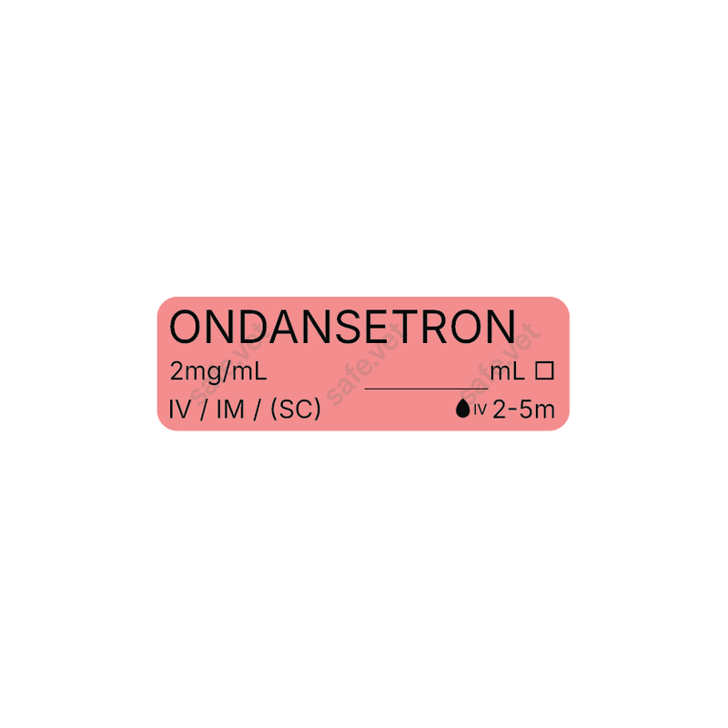 Veterinary Syringe Labels - Ondansetron