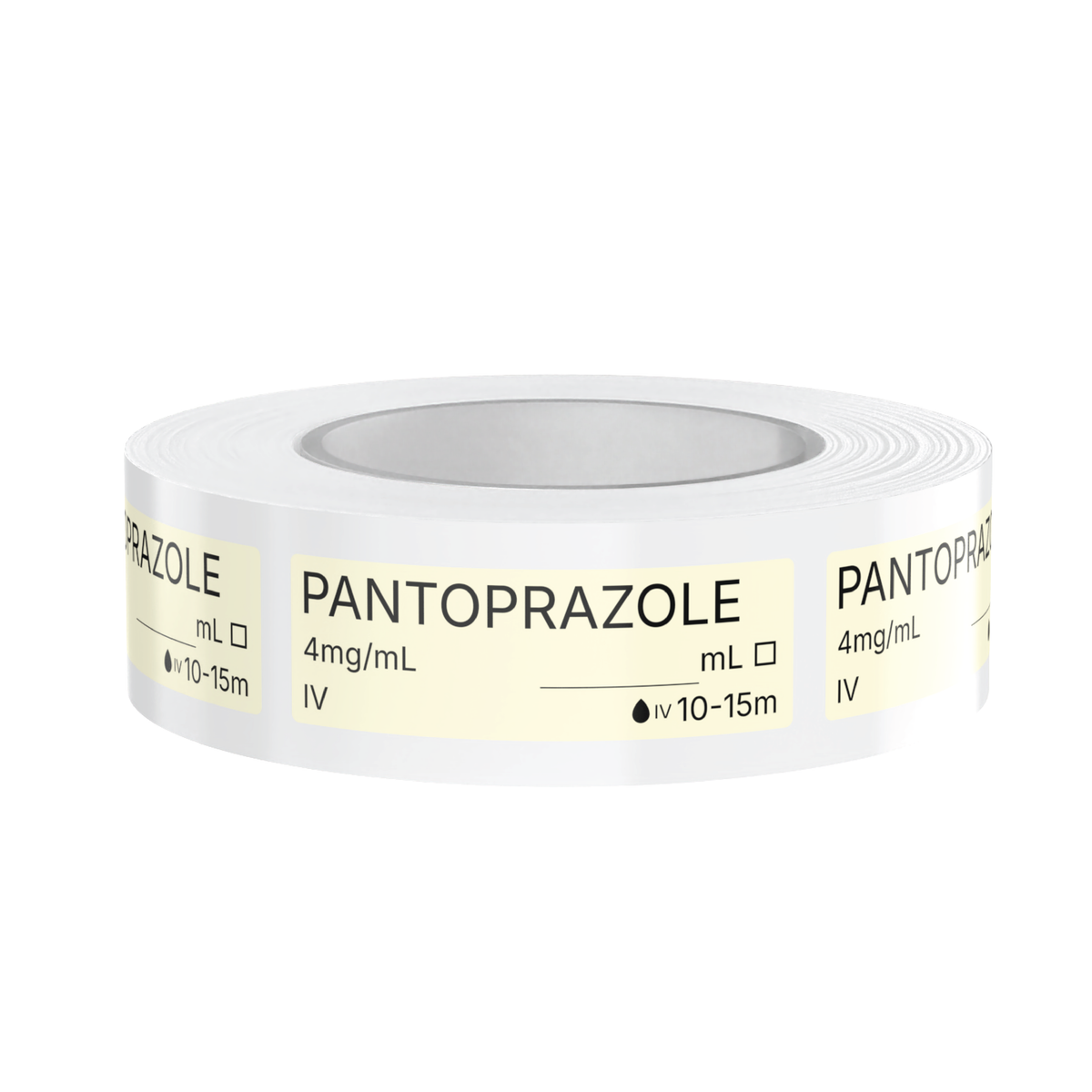 Pantoprazole Veterinary Syringe Labels – Color-Coded Roll of 500 | Medication Safety Labels for Vet Clinic, Hospital, ICU, Surgery & Anesthesia