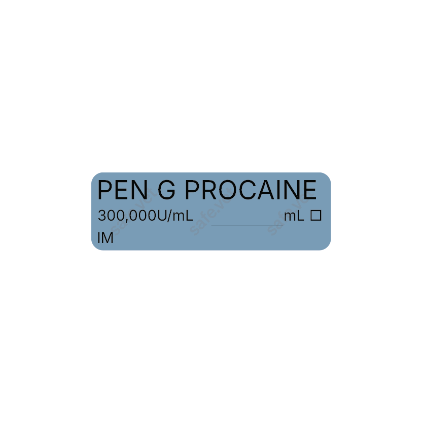 Veterinary Syringe Labels - Penicillin G Procaine