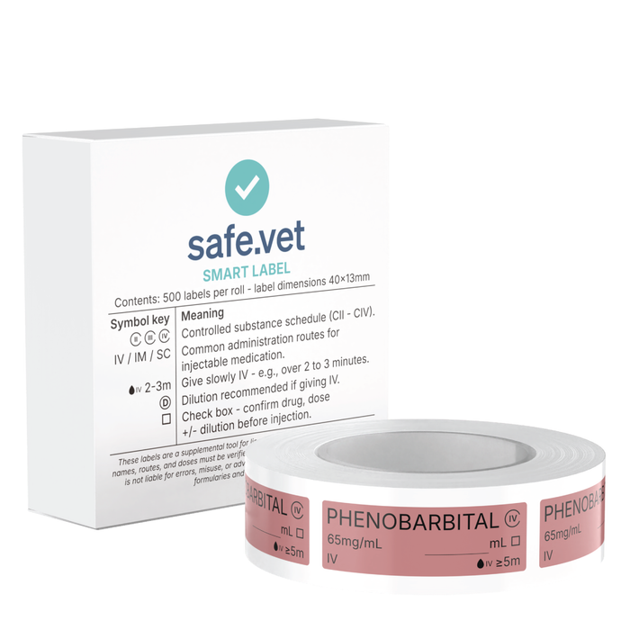 Veterinary Syringe Labels - Phenobarbital
