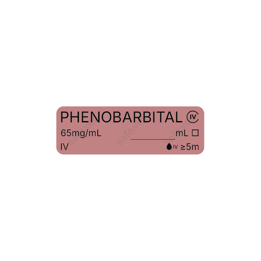 Veterinary Syringe Labels - Phenobarbital