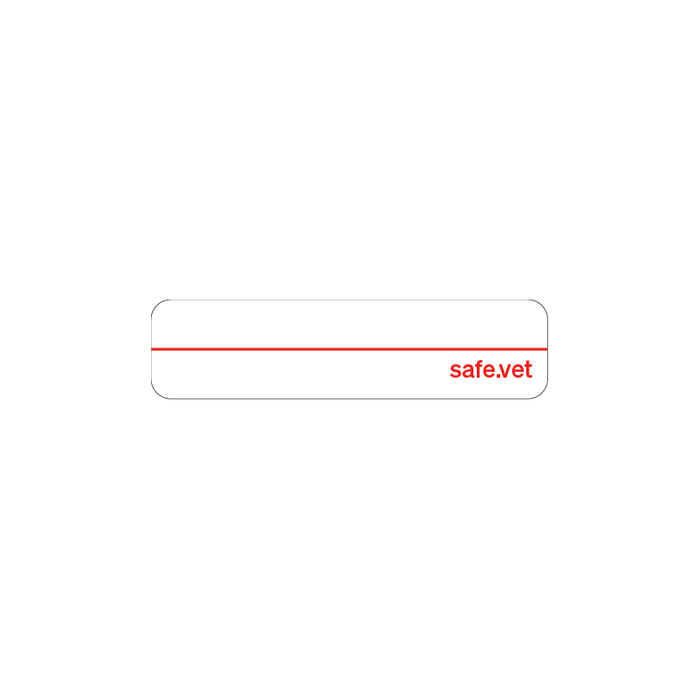 "Precision Dose" Transparent Syringe Label