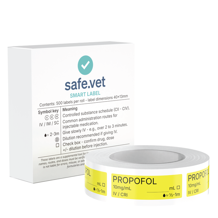 Veterinary Syringe Labels - Propofol