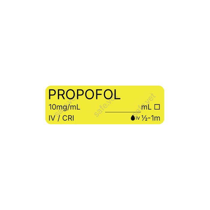 Veterinary Syringe Labels - Propofol