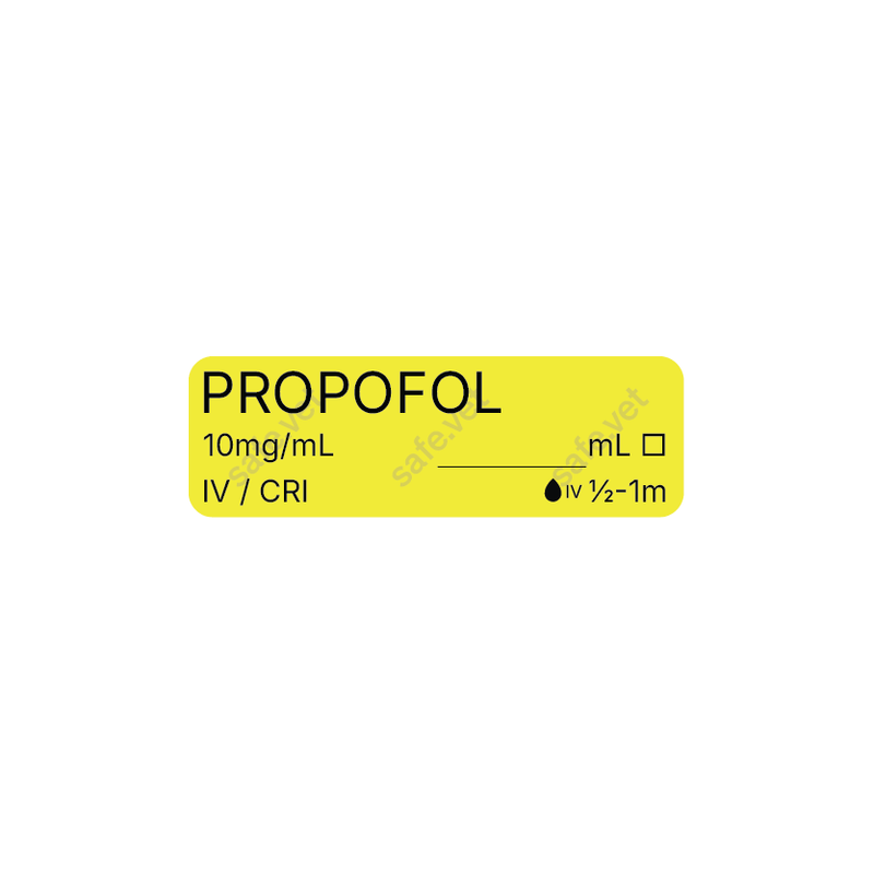 Veterinary Syringe Labels - Propofol