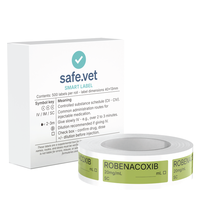 Veterinary Syringe Labels - Robenacoxib (Onsior)