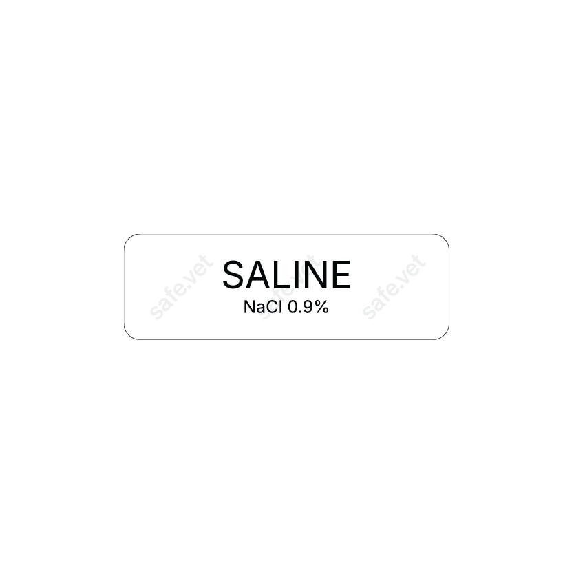 Veterinary Syringe Labels - Saline / NaCl 0.9%