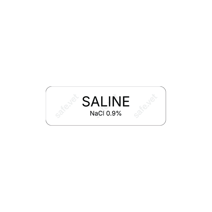 Veterinary Syringe Labels - Saline / NaCl 0.9%