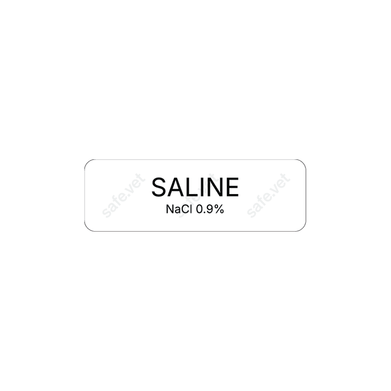 Veterinary Syringe Labels - Saline / NaCl 0.9%