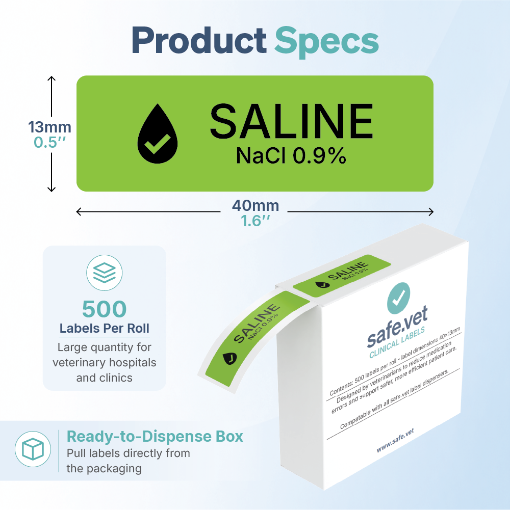 Saline / NaCl 0.9% Syringe Labels (Verified)