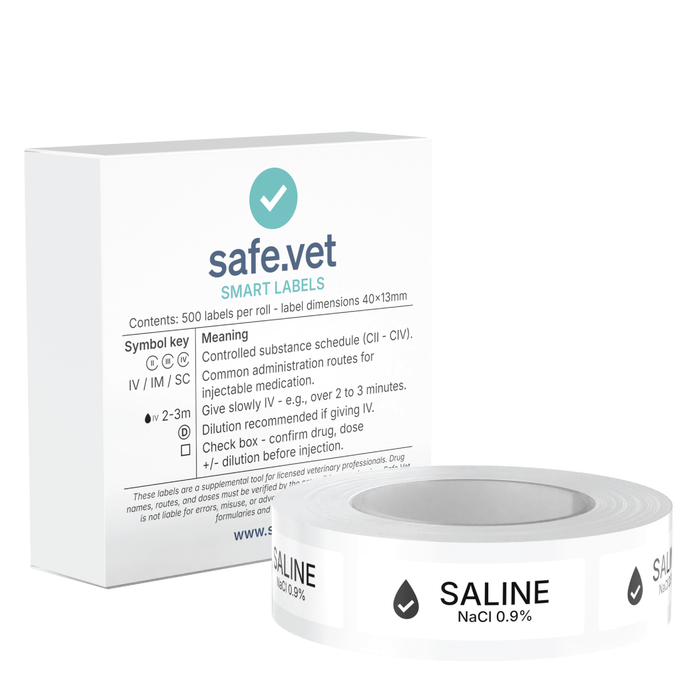 Saline / NaCl 0.9% Syringe Labels (Verified)