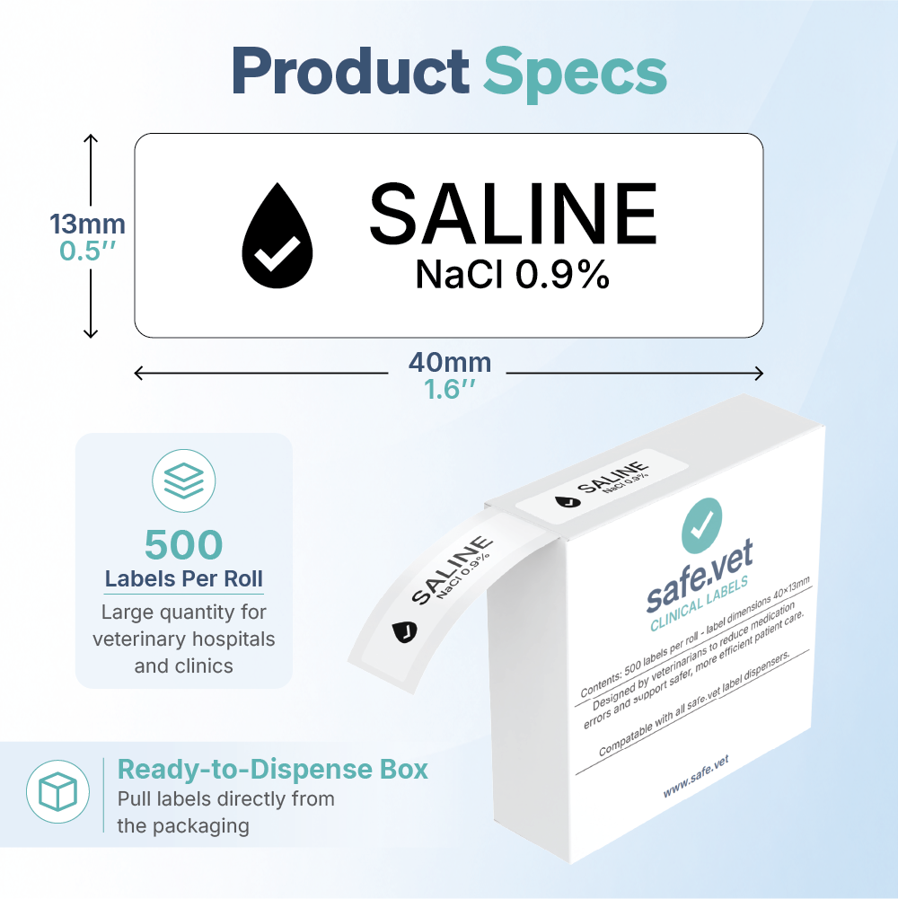 Saline / NaCl 0.9% Syringe Labels (Verified)