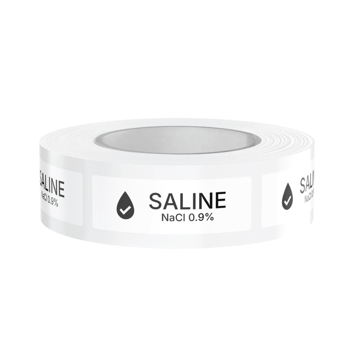 Saline / NaCl 0.9% Syringe Labels (Verified)