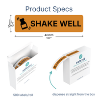"Shake Well" Veterinary Dispensing Labels – Pharmacy Instruction Stickers Roll of 500 | Vet Prescription Reminder Labels for Client Medications & Safety (Copy) (Copy)