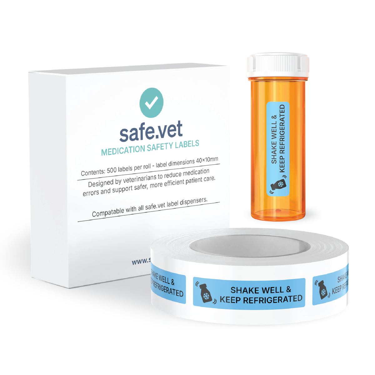 "Shake Well & Keep Refrigerated" Dispensing Labels