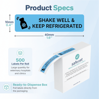 "Shake Well & Keep Refrigerated" Dispensing Labels