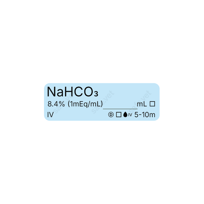 Veterinary Syringe Labels - Sodium Bicarbonate