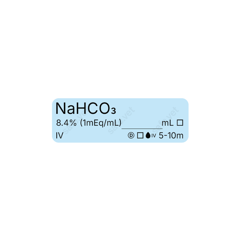 Veterinary Syringe Labels - Sodium Bicarbonate