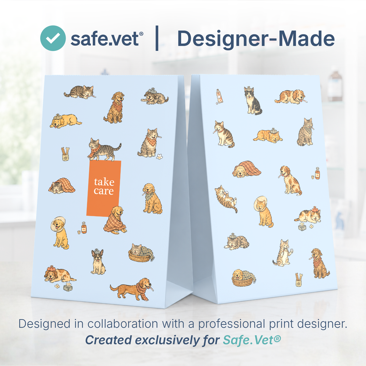 Safe.Vet "Take Care" veterinary pharmacy prescription bag, Large size — image 3