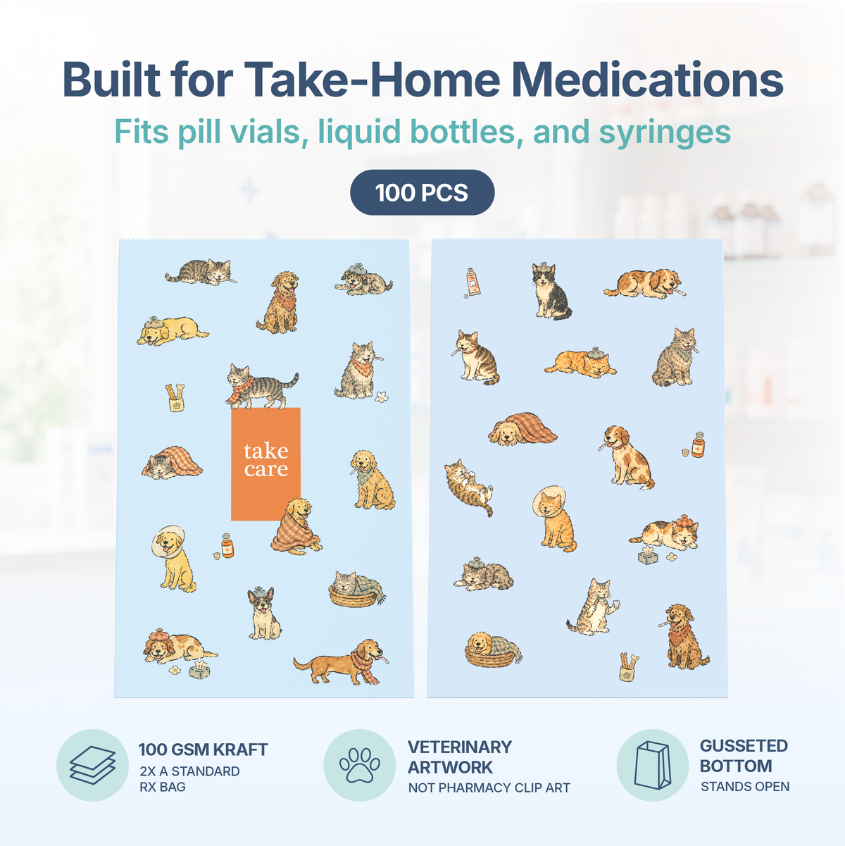 Safe.Vet "Take Care" veterinary pharmacy prescription bag, Large size — image 5